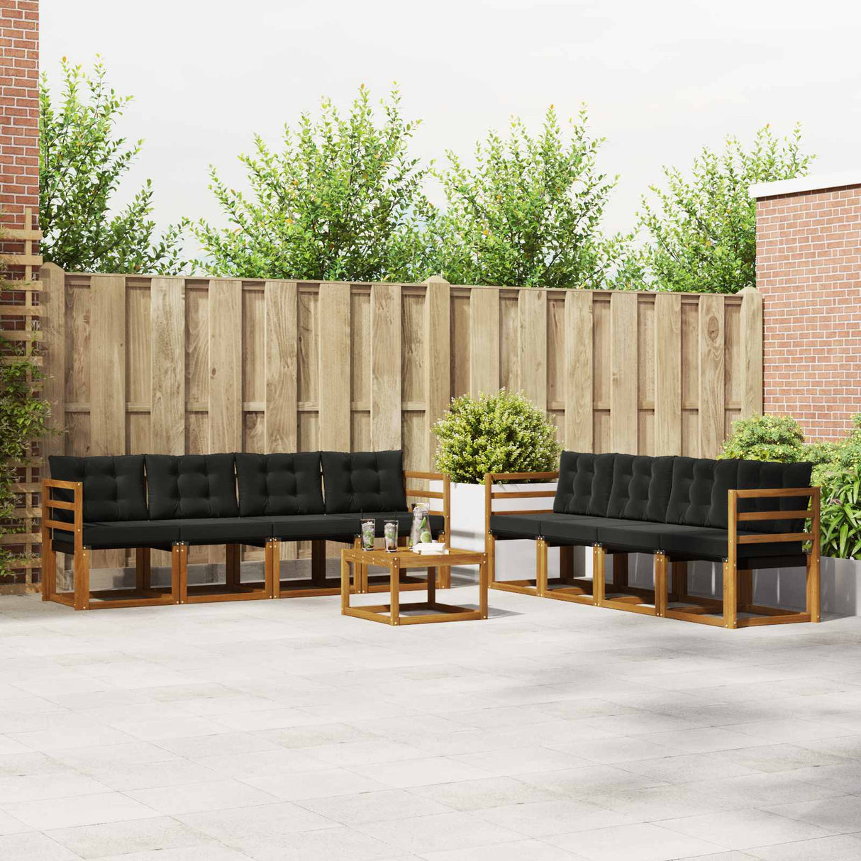 vidaXL Ensemble de banque de construction avec ustensiles 9 pcs Naturel et Crème