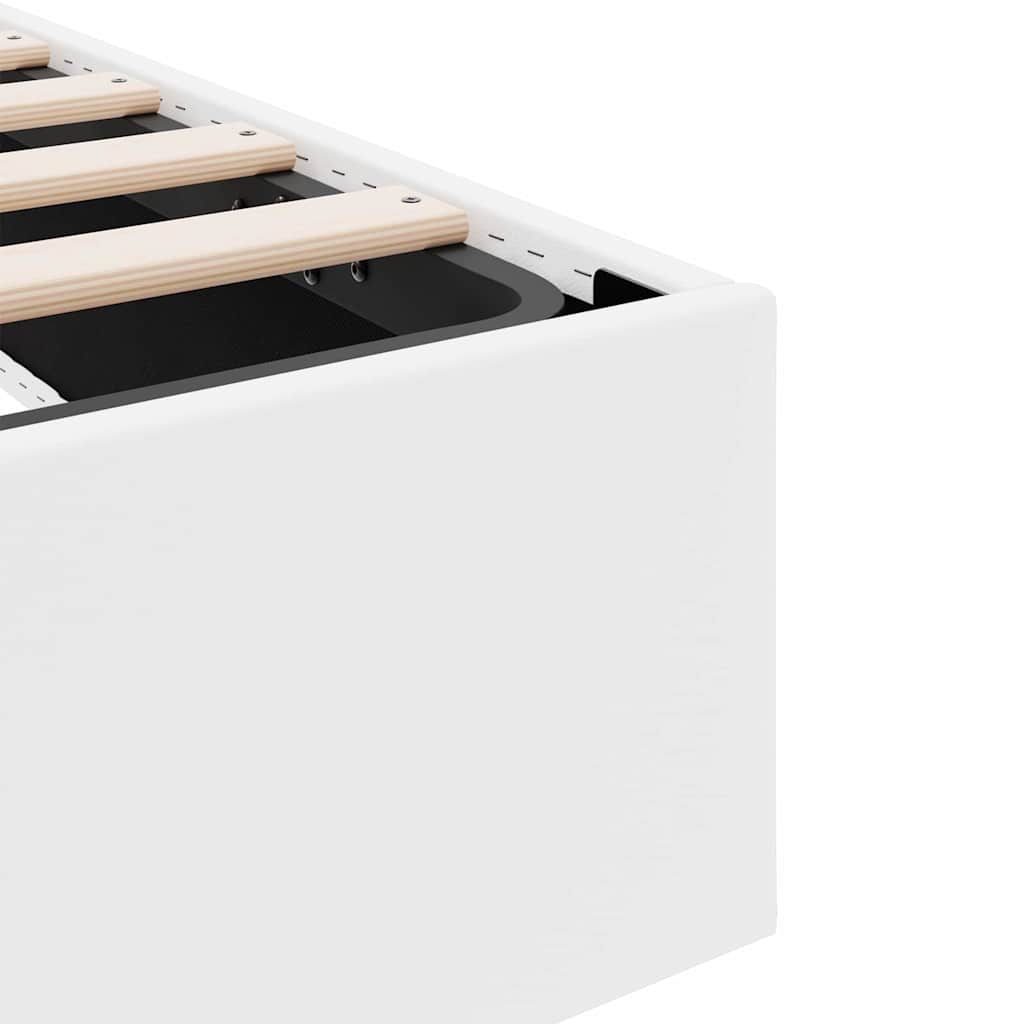 vidaXL Opbergbed met matras Zuiver Wit 183 x 213 cm Kunstleer