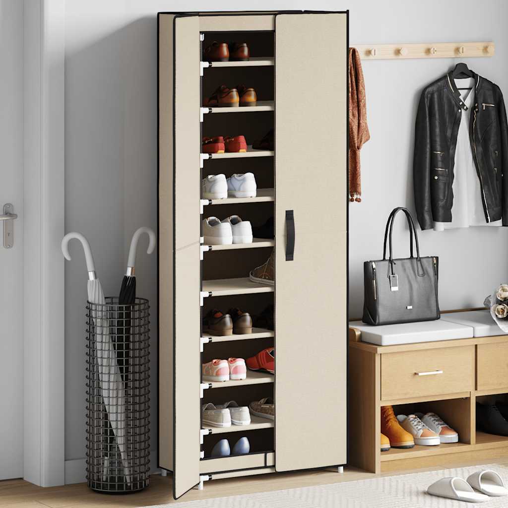 vidaXL Schoenenkast 60x30x166 cm stof zwart