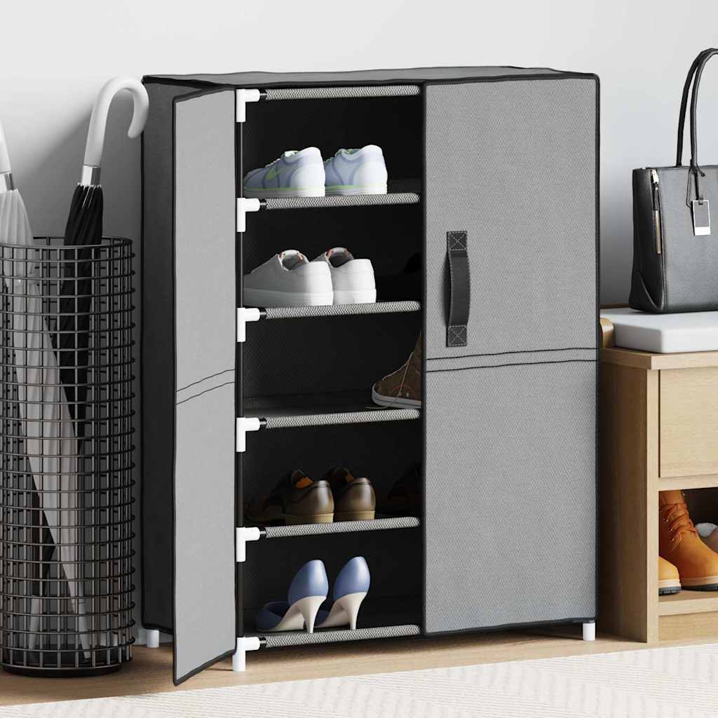 vidaXL Schoenenkast 60x30x166 cm stof zwart