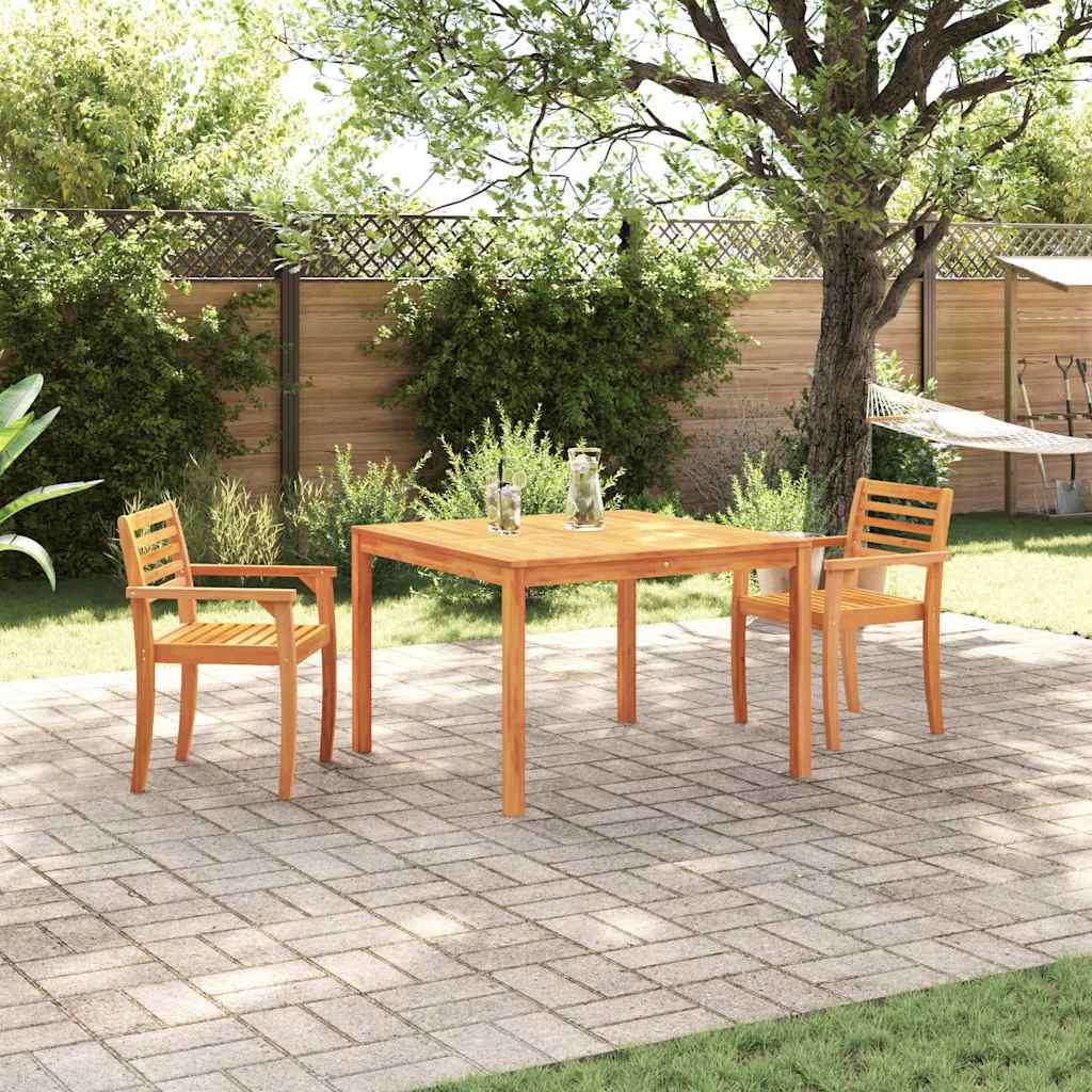 vidaXL Tuin Eettafel Set 3 pcs Bruin Massief Acacia Hout