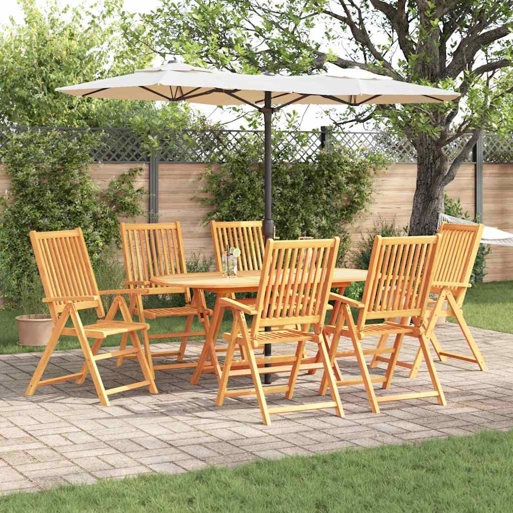 vidaXL Tuin Eettafel Set 5 pcs Bruin Massief Acacia Hout