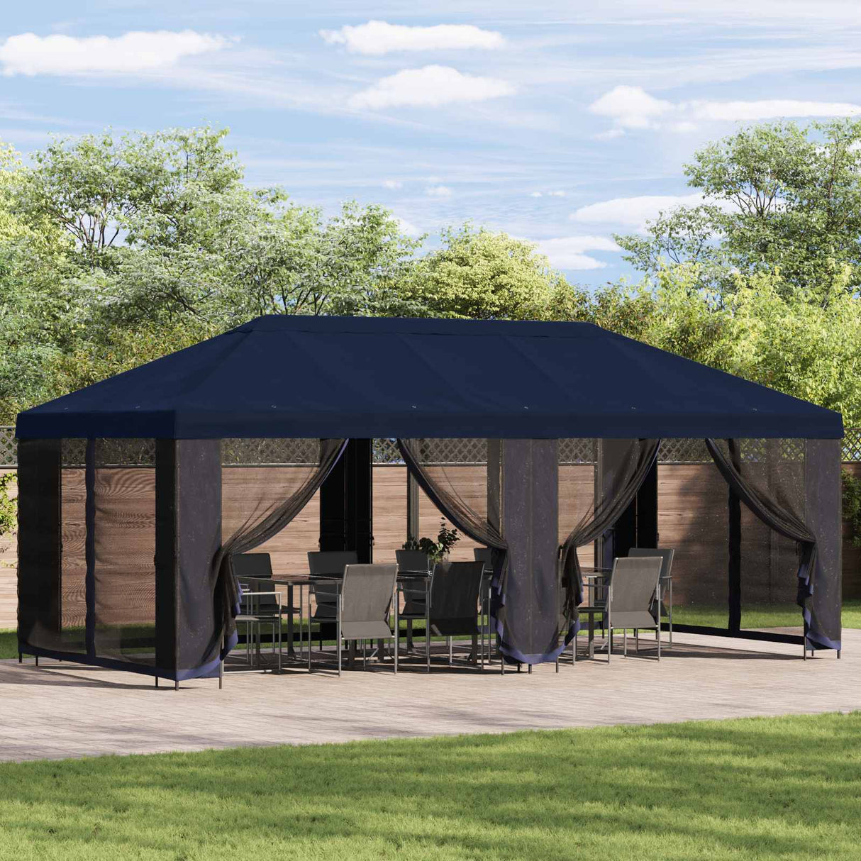 vidaXL Tuinpaviljoen 6 x 3 m Beige Polyester en Staal 190