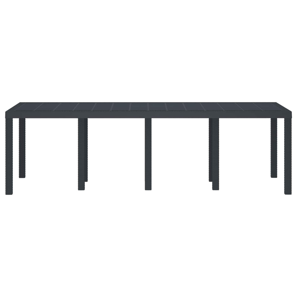 vidaXL Tuin Tafel Antraciet 250 x 100 x 73 cm poly rattan