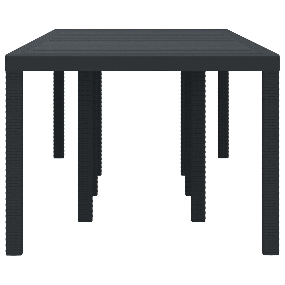 vidaXL Tuin Tafel Antraciet 250 x 100 x 73 cm poly rattan