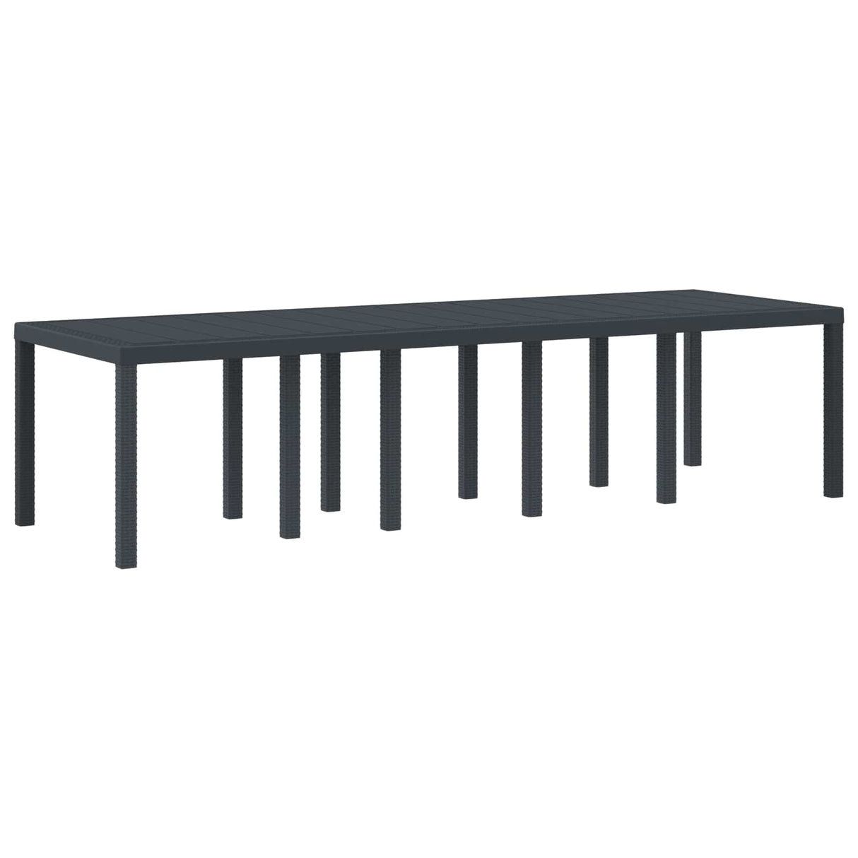 vidaXL Tuin Tafel Antraciet 250 x 100 x 73 cm poly rattan
