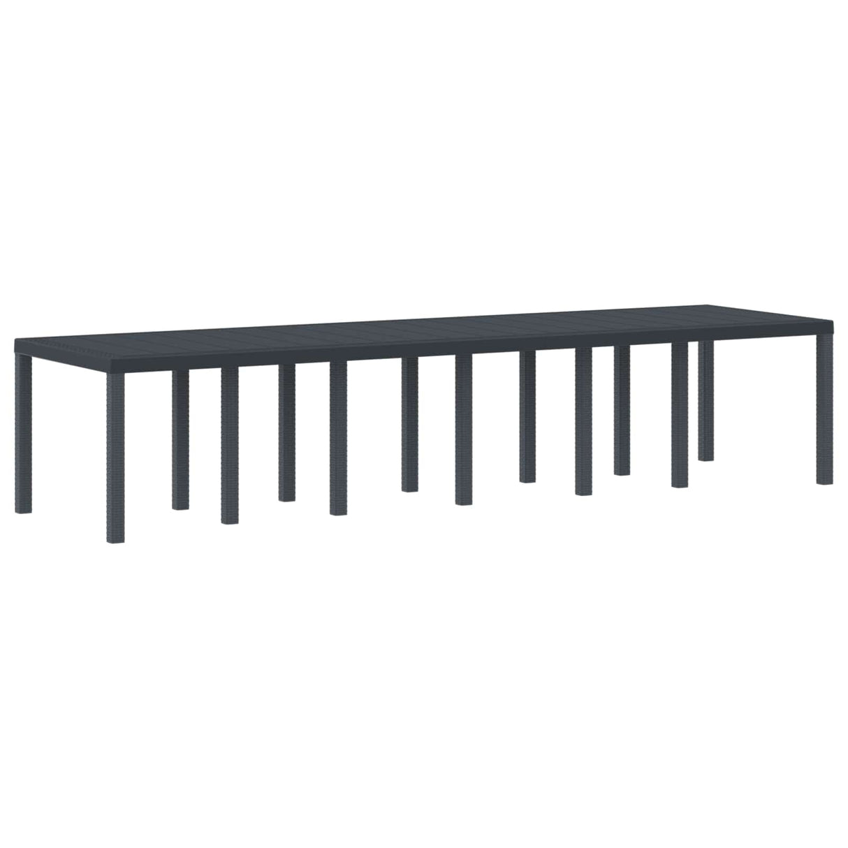 vidaXL Tuin Tafel Antraciet 250 x 100 x 73 cm poly rattan