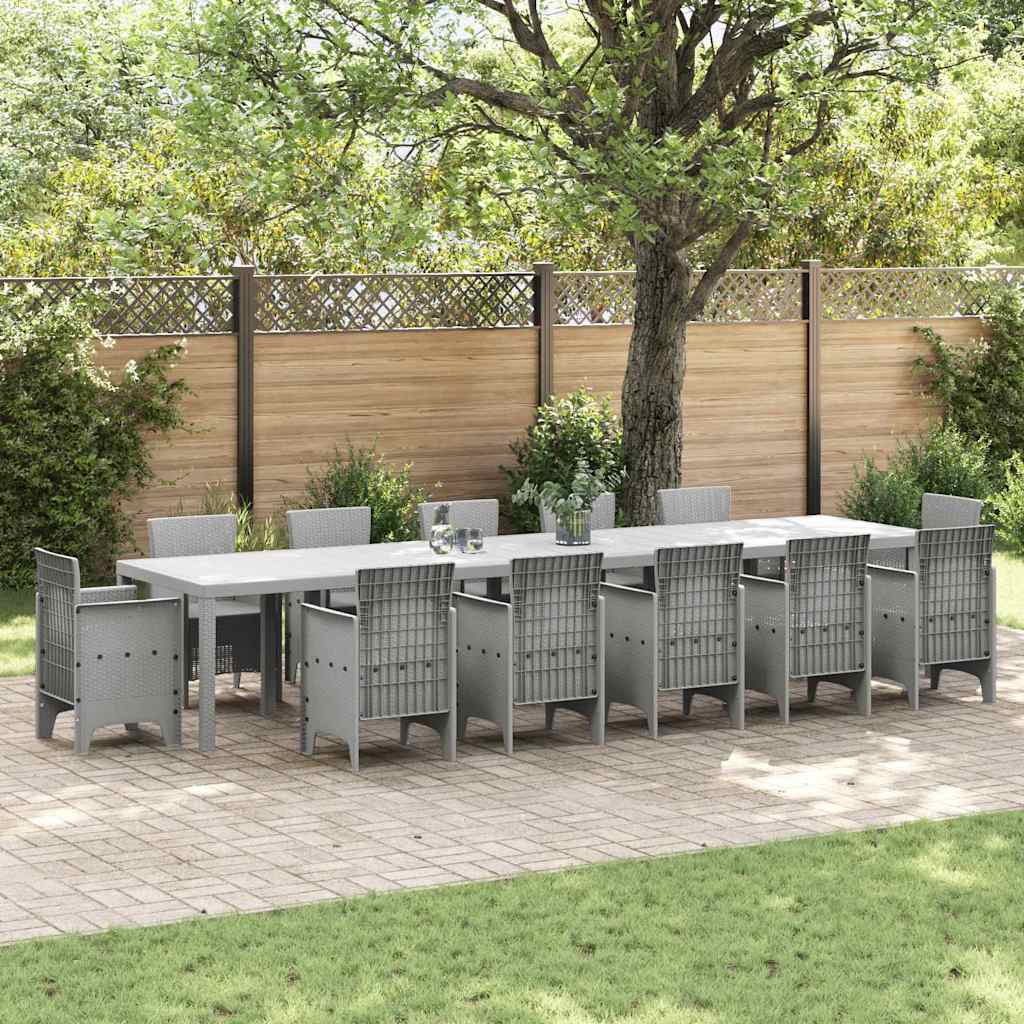 vidaXL Tuin Tafel Antraciet 250 x 100 x 73 cm poly rattan