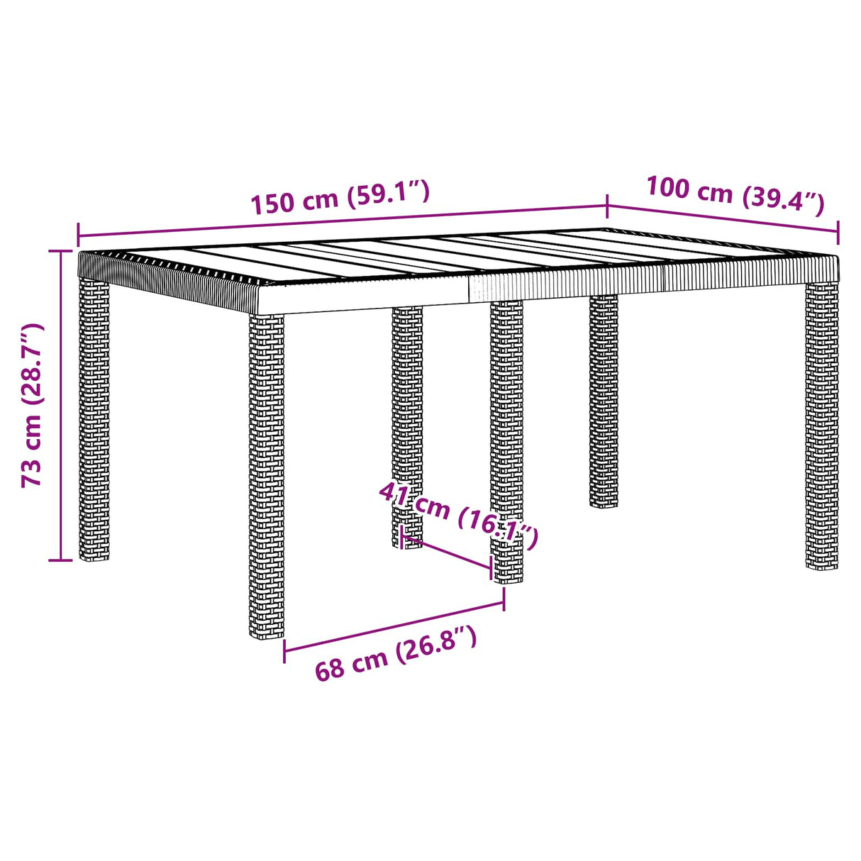 vidaXL Tuin Eettafel Set 7 pcs Antraciet Polt riet