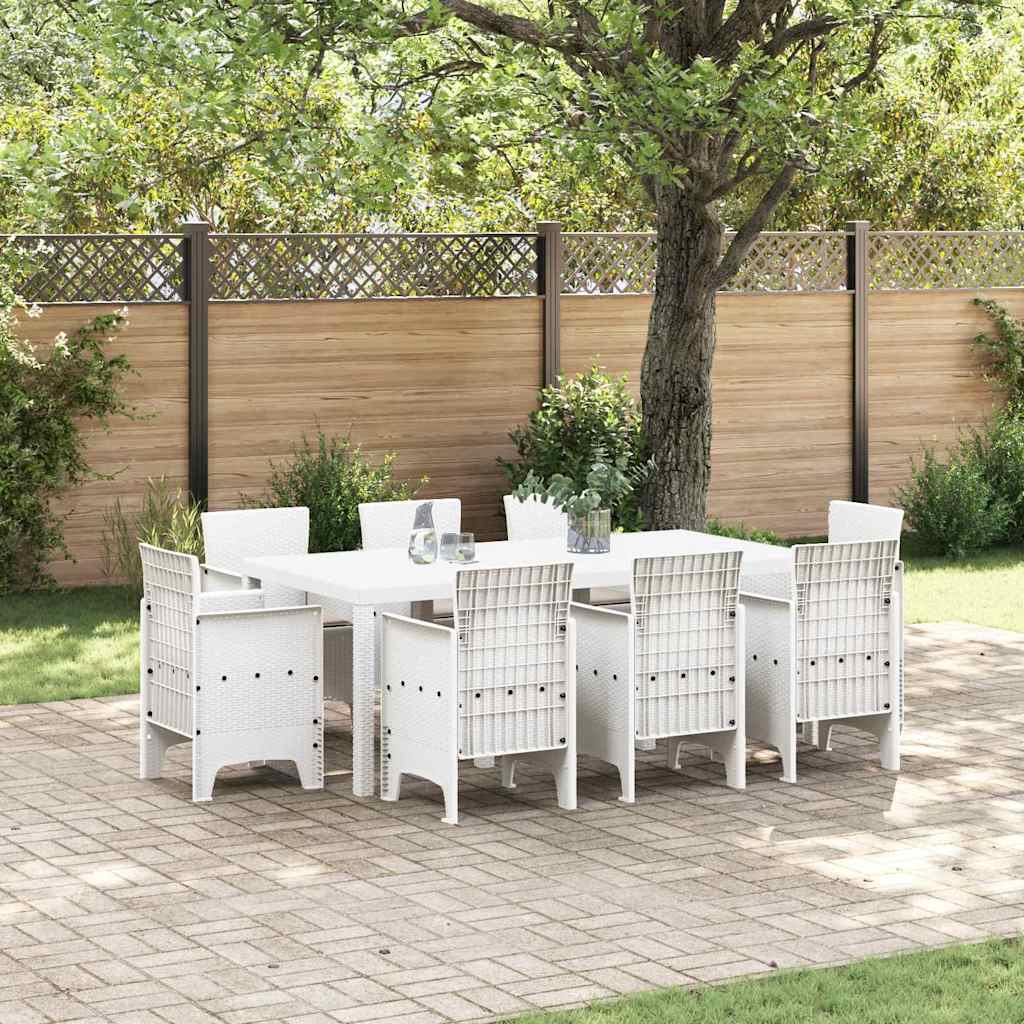 vidaXL Tuin Eettafel Set 9 pcs Antraciet Polypropyleen