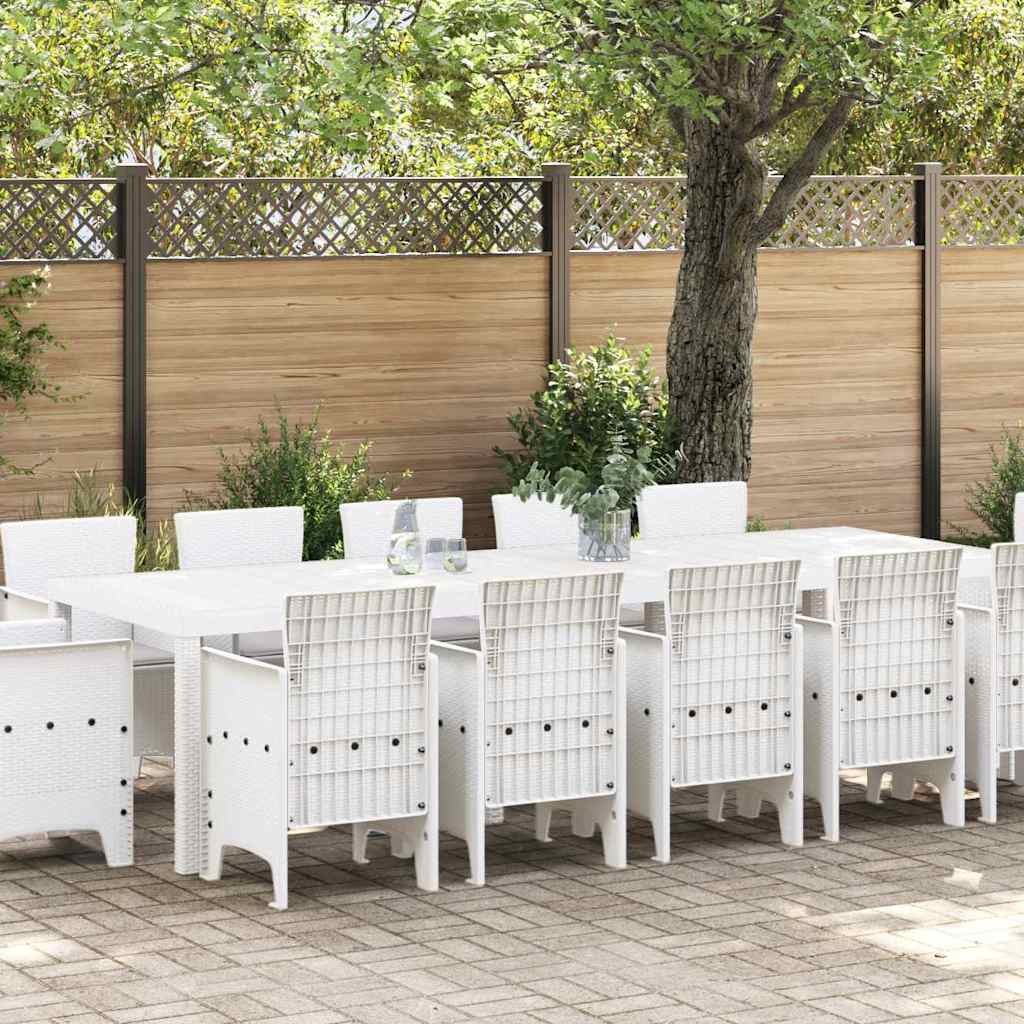 vidaXL Tuin Eettafel Set 13 pcs Antraciet Kunststof