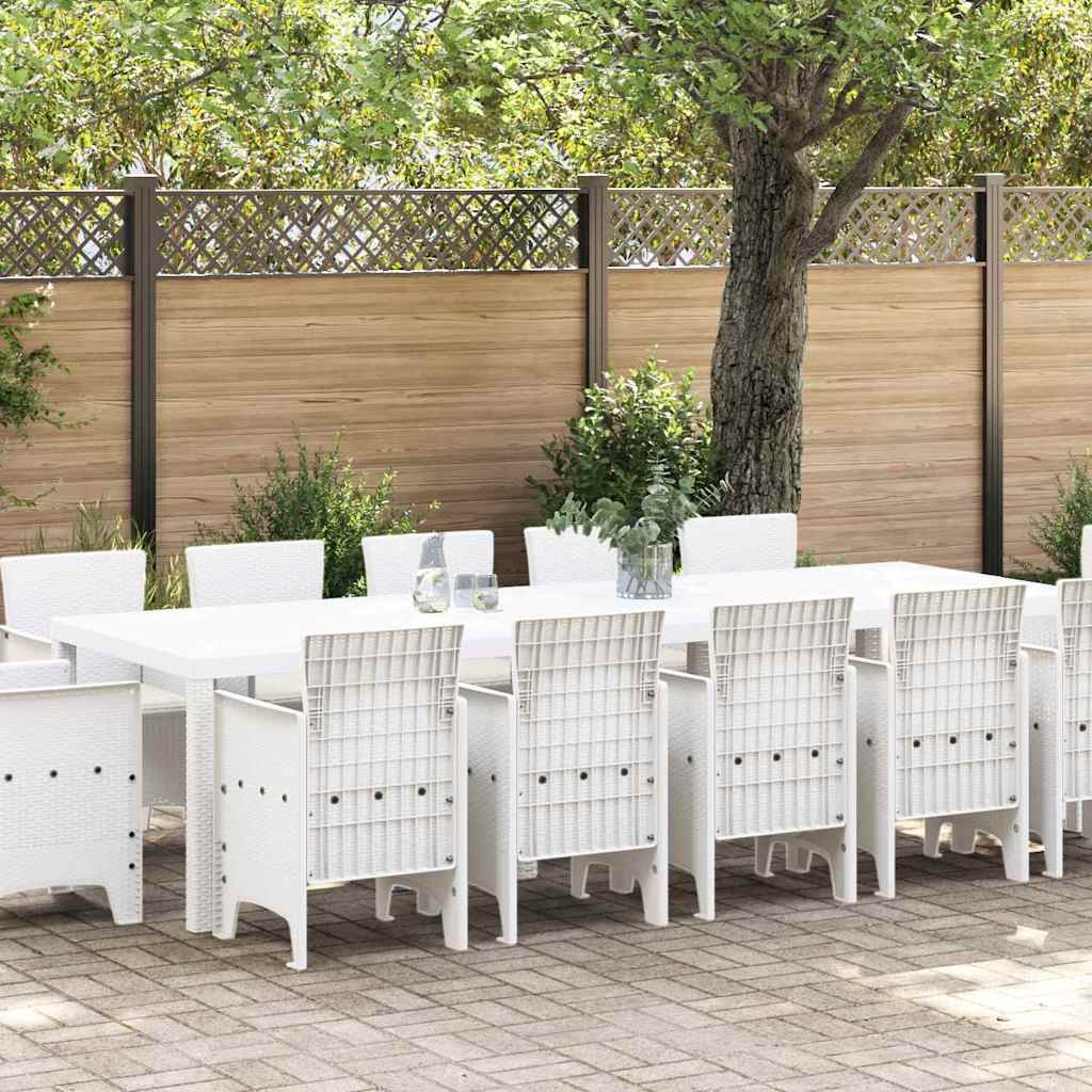 vidaXL Tuin Eettafel Set 13 pcs Antraciet Kunststof