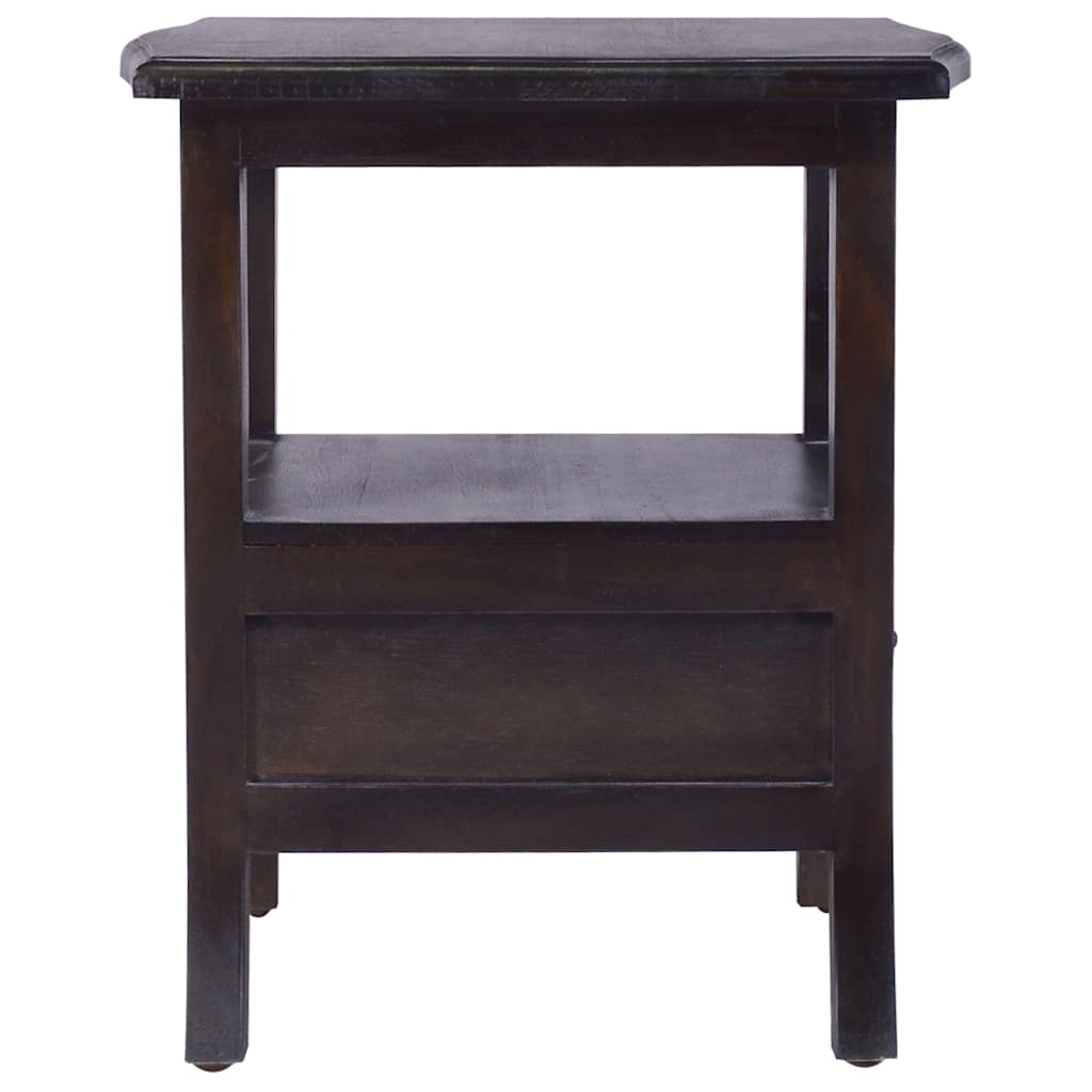 vidaXL Bedside Cabinet 40x40x45 cm Solid Mahogany Wood Light Black