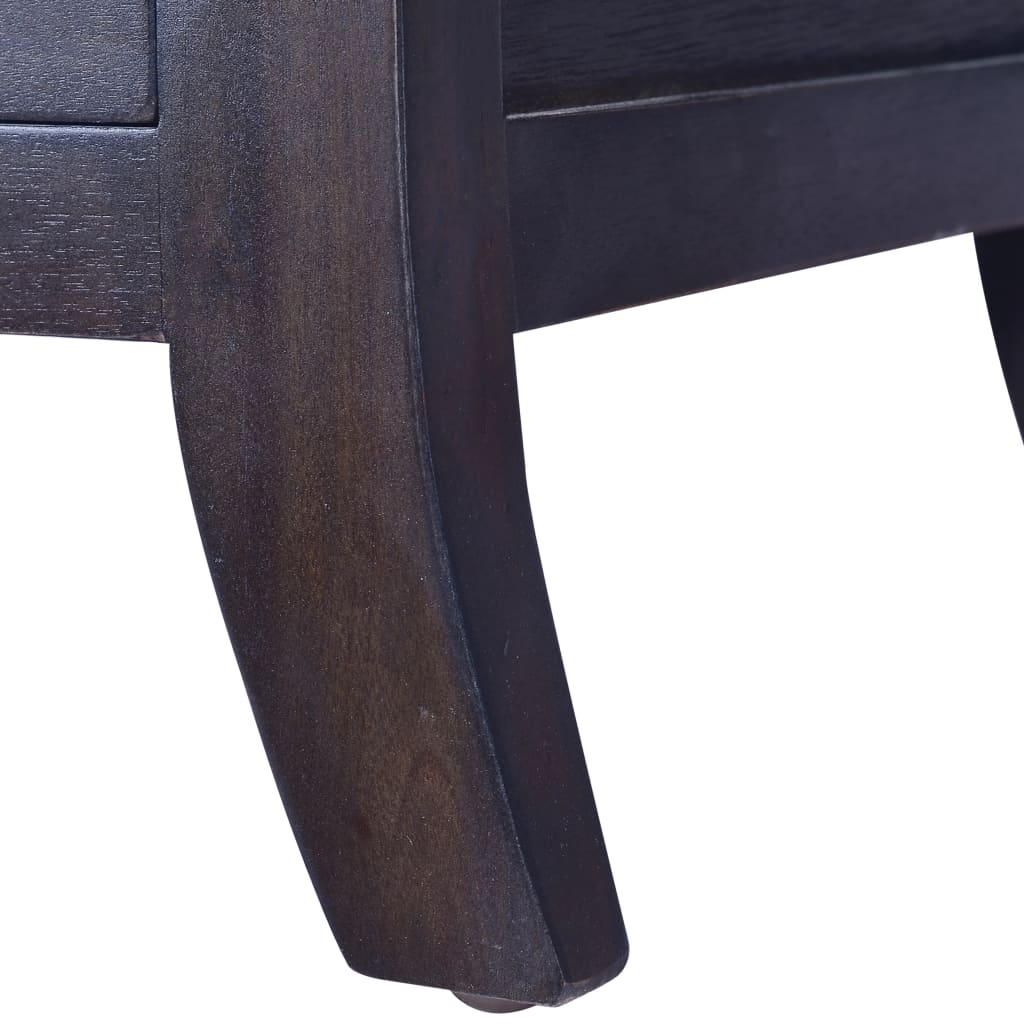 vidaXL Bedside Cabinet 40x40x45 cm Solid Mahogany Wood Light Black