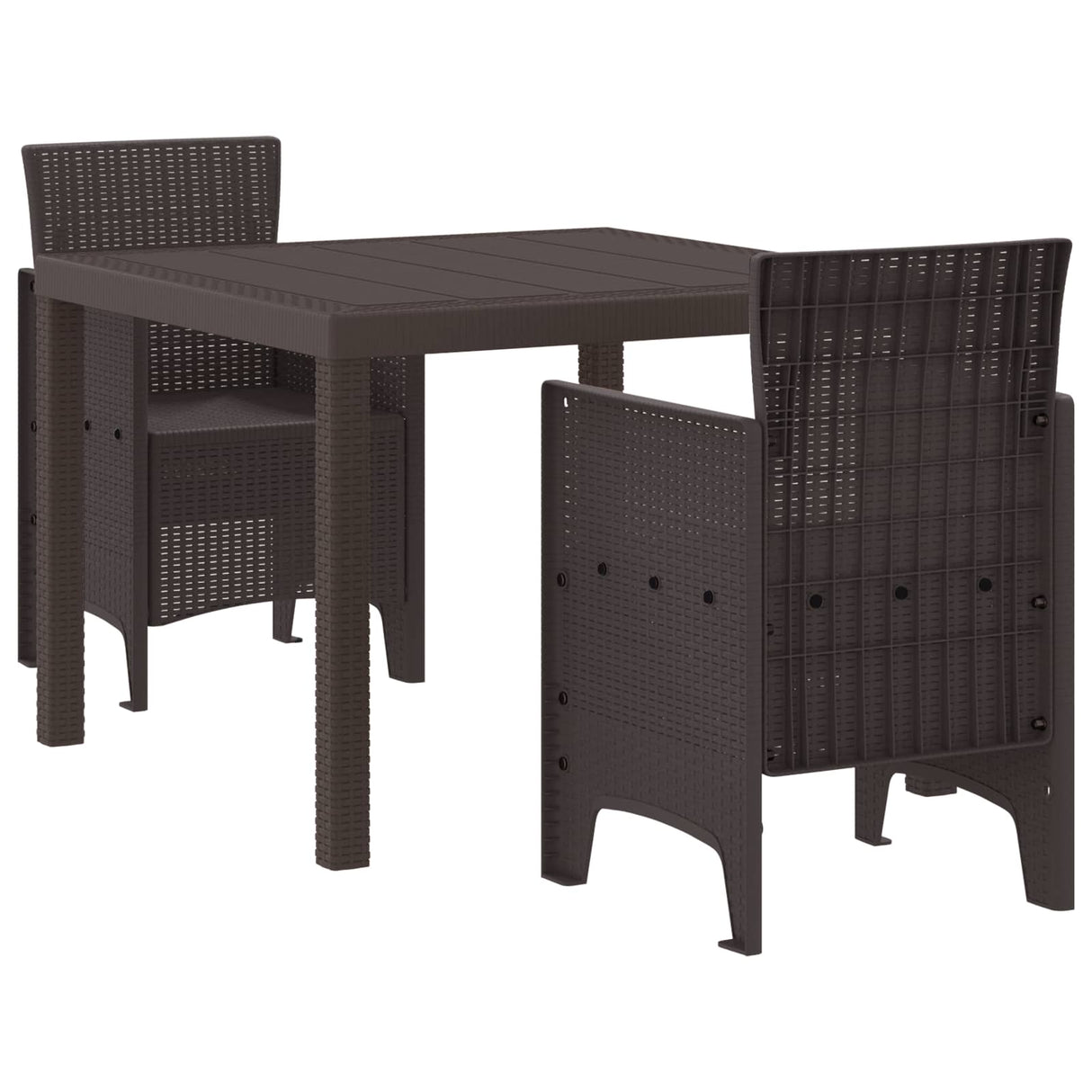 vidaXL Tuin Eettafel Set 5 pcs Antraciet Polypropyleen