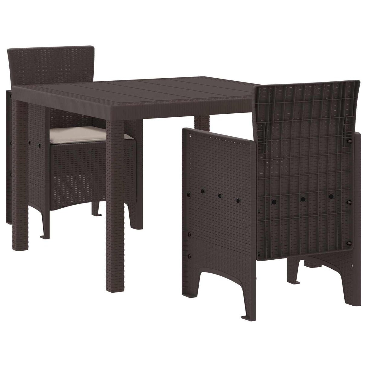 vidaXL Tuin Eettafel Set 5 pcs Antraciet Polypropyleen