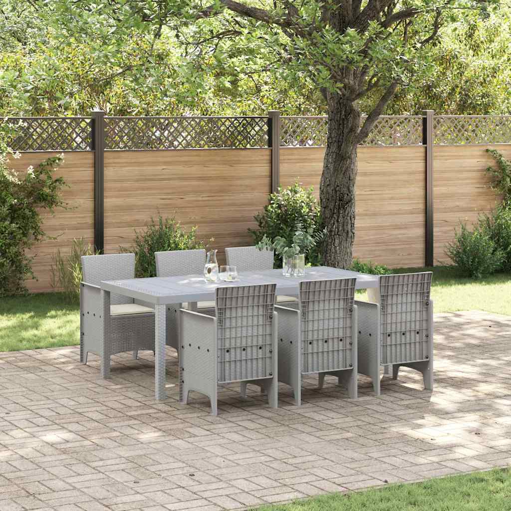 vidaXL Tuin Eettafel Set 9 pcs Antraciet Polypropyleen