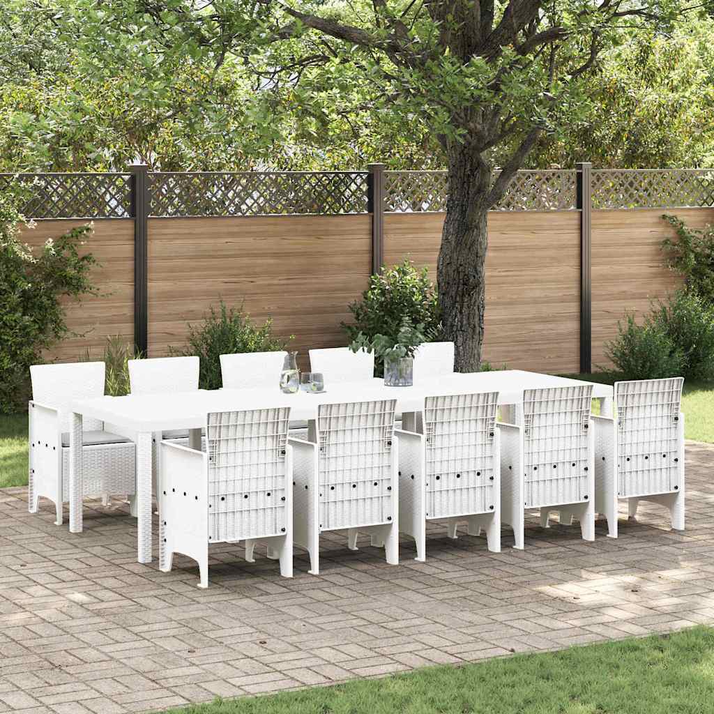 vidaXL Tuin Eettafel Set 13 pcs Antraciet Kunststof