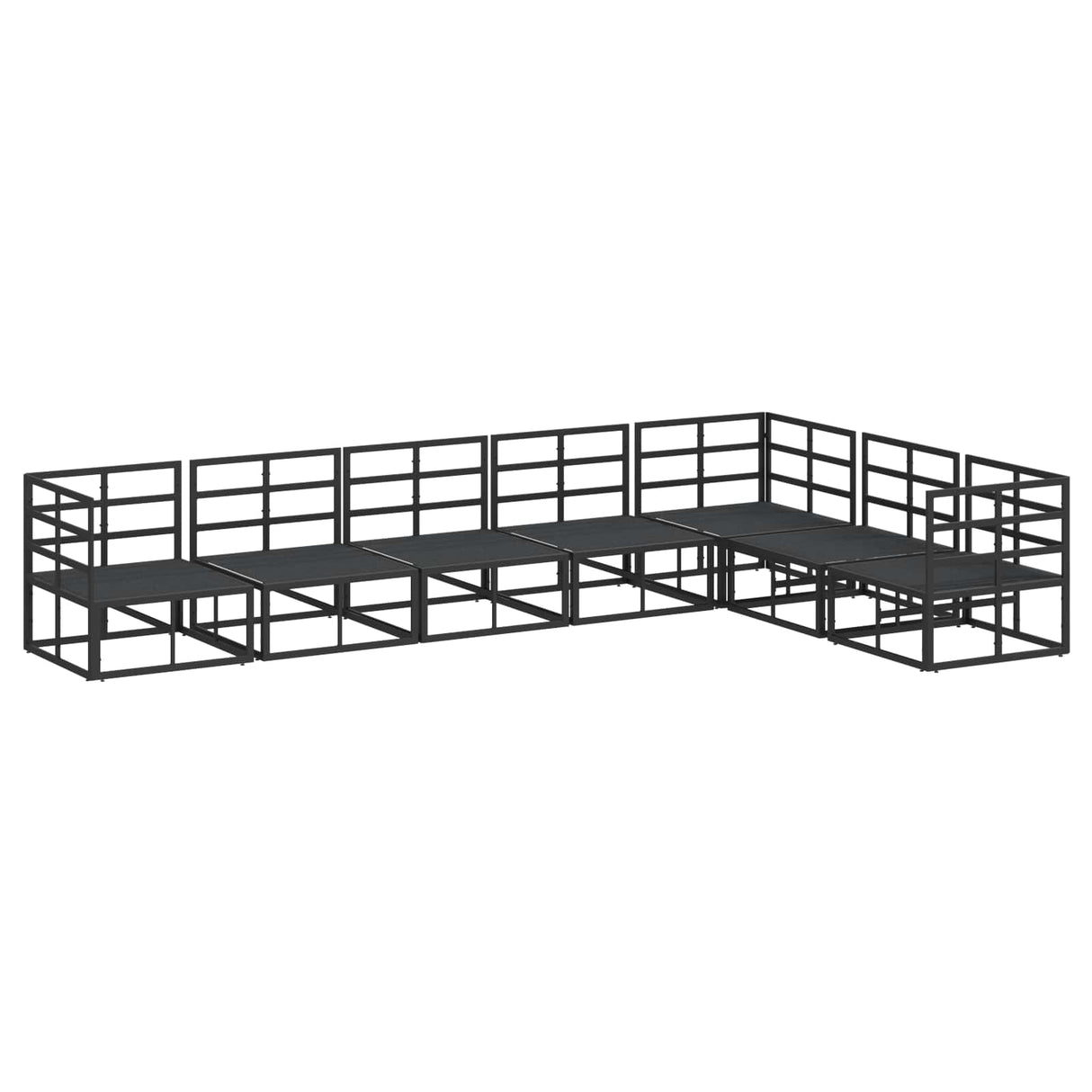 vidaXL Tuinbank Set met kussen 7 pcs