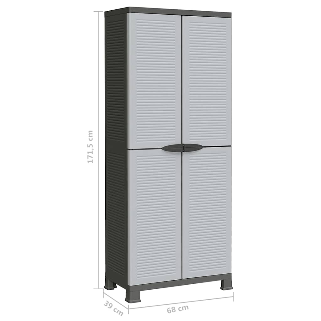 vidaXL Storage Cabinet 68x39x92 cm plastic