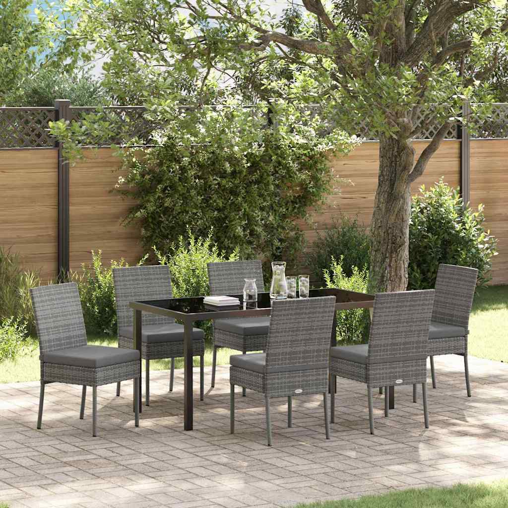 vidaXL Tuin Eettafel Set 3 pcs Zwart Gepoedercoat staal