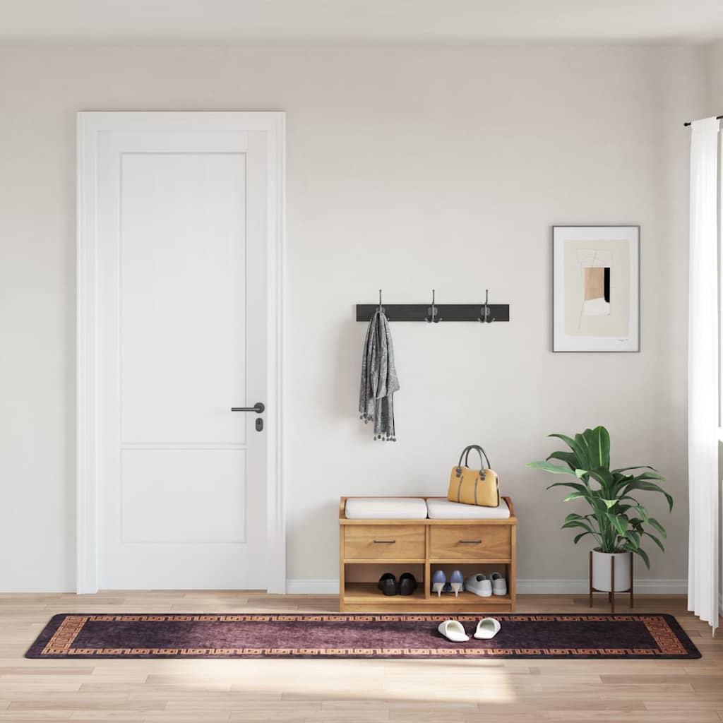 vidaXL Vloerkleed wasbaar anti-slip 80x150 cm meerkleurig