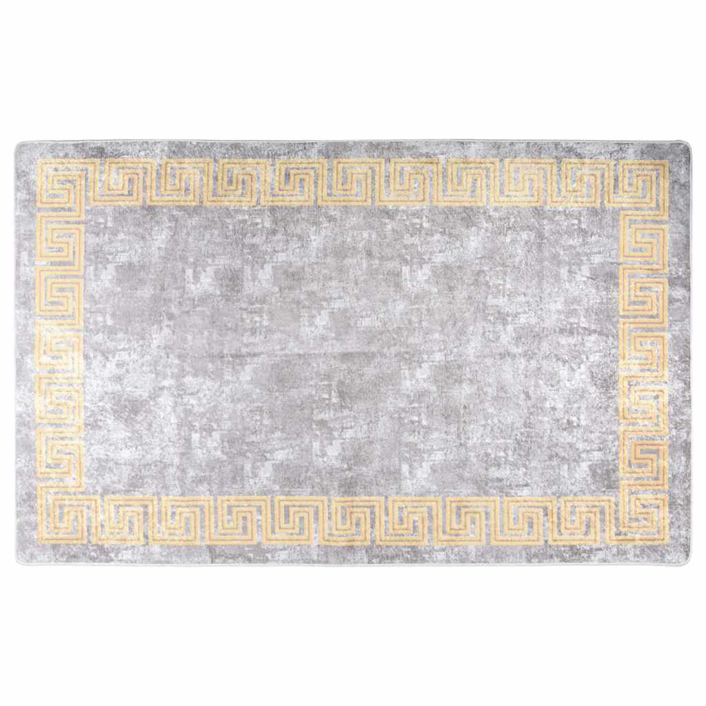 vidaXL Vloerkleed wasbaar anti-slip 80x150 cm meerkleurig