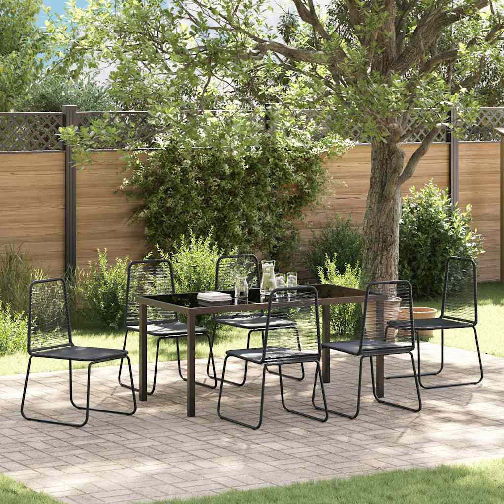 vidaXL Tuin Eettafel Set 3 pcs Zwart Gepoedercoat staal