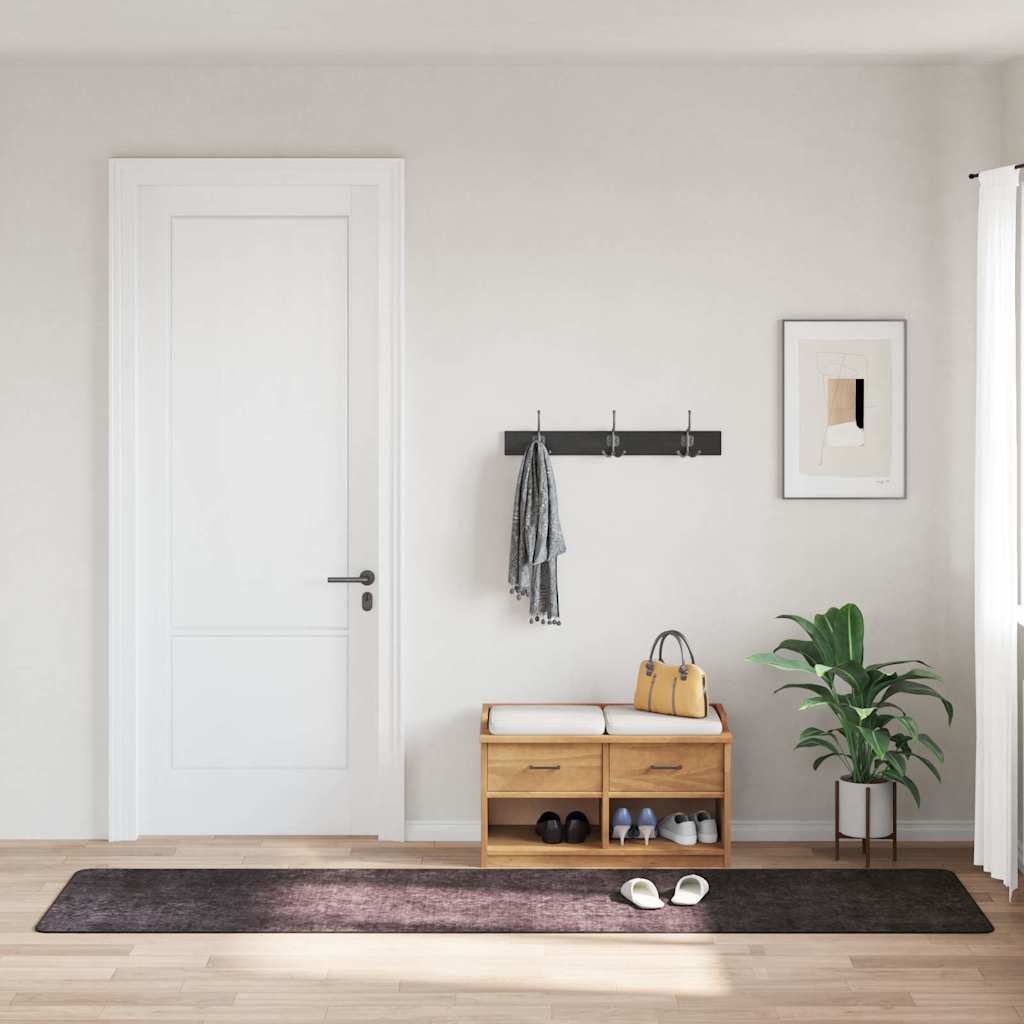 vidaXL Vloerkleed wasbaar anti-slip 80x150 cm meerkleurig