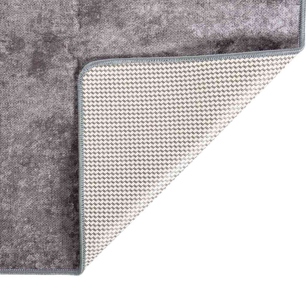 vidaXL Vloerkleed wasbaar anti-slip 80x150 cm meerkleurig