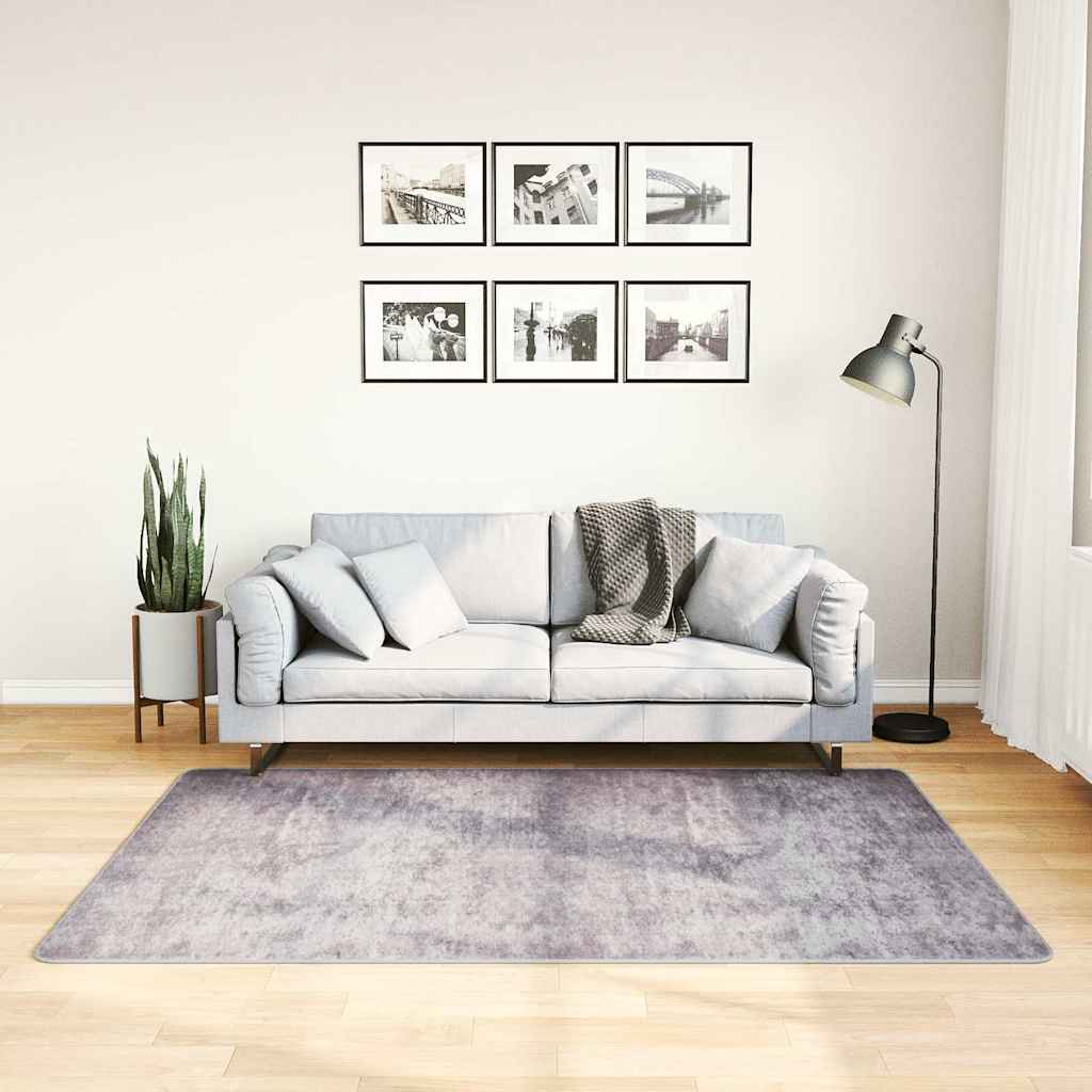 vidaXL Vloerkleed wasbaar anti-slip 80x150 cm meerkleurig