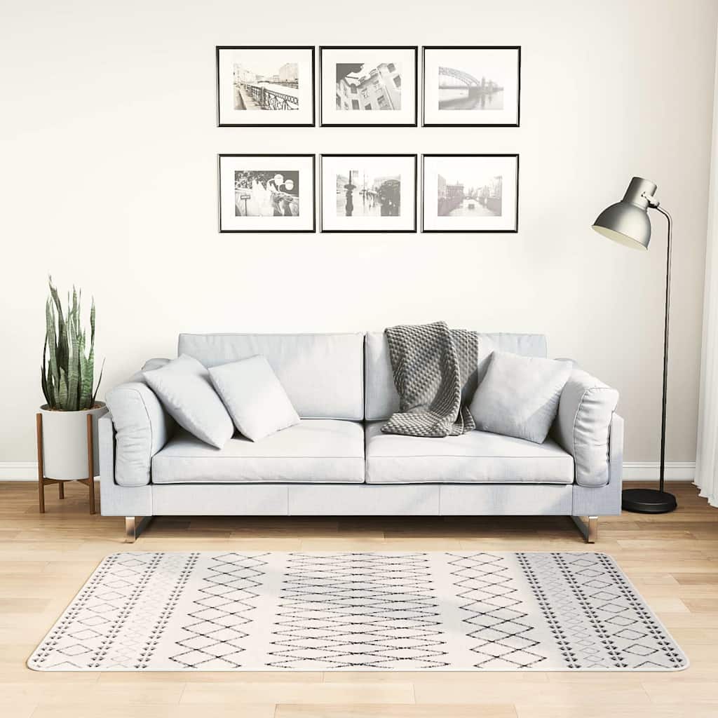 vidaXL Vloerkleed wasbaar anti-slip 80x150 cm meerkleurig