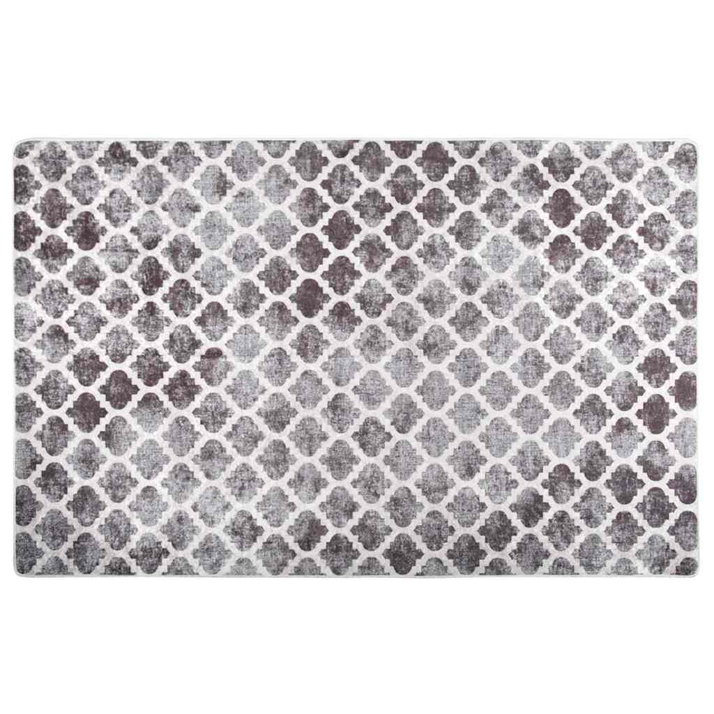 vidaXL Vloerkleed wasbaar anti-slip 80x150 cm meerkleurig