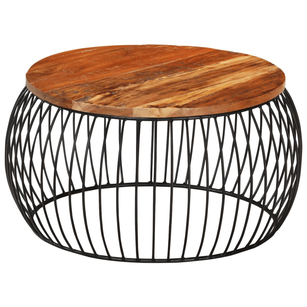 vidaXL Coffee Table Round 68x37 cm Solid Reclaimed Wood