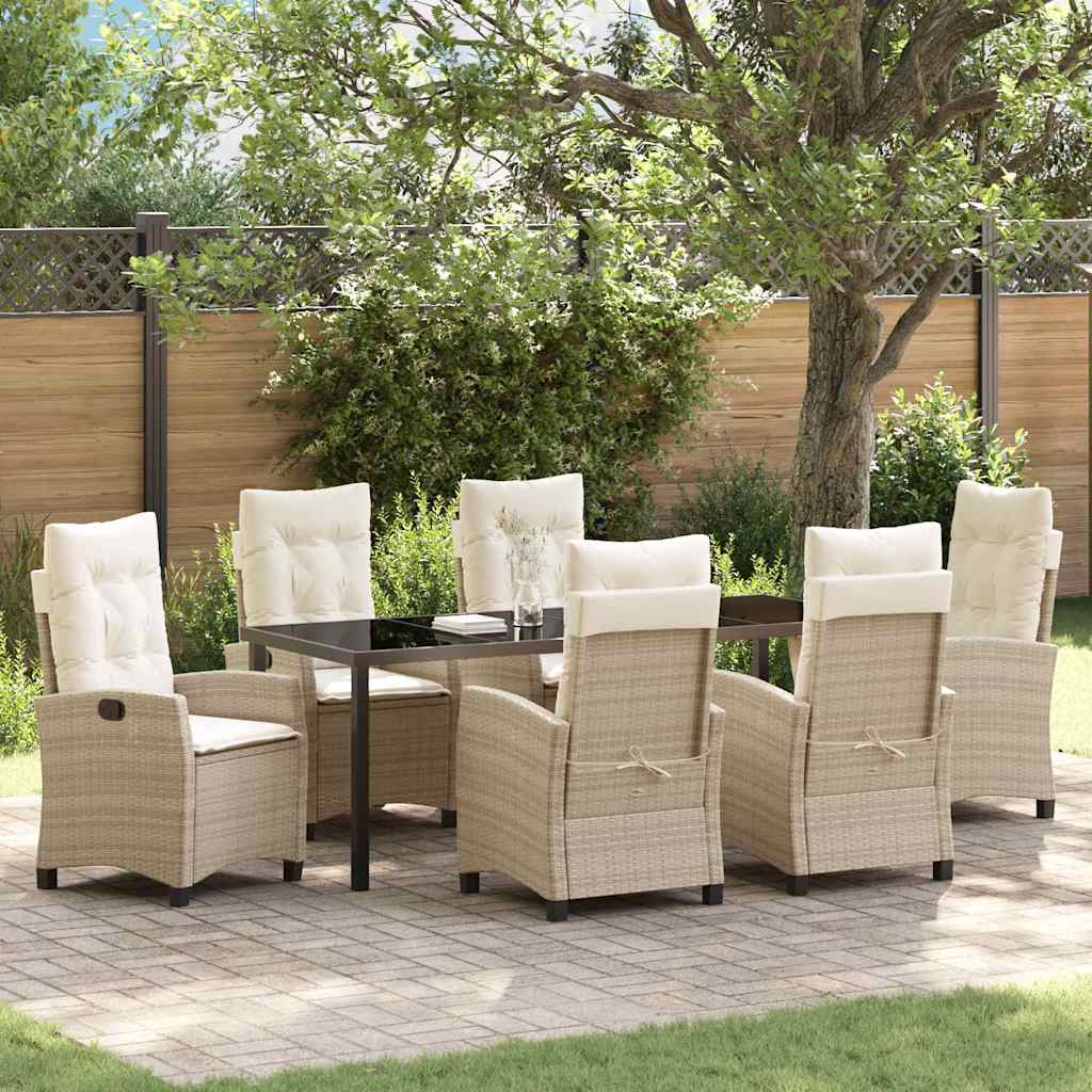 vidaXL Garden Dining Set with Cushions 3 pcs Black Poly Rattan