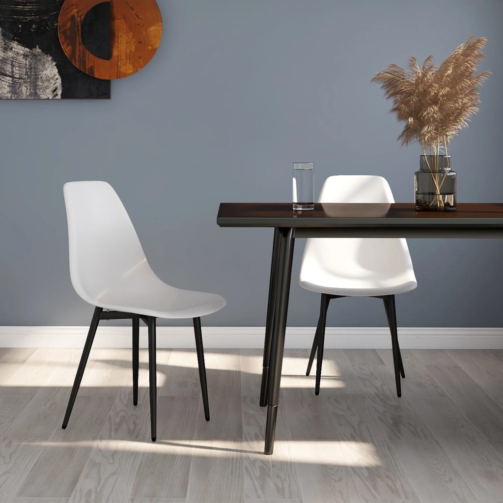 vidaXL Eetkamerstoelen 6 st PP wit