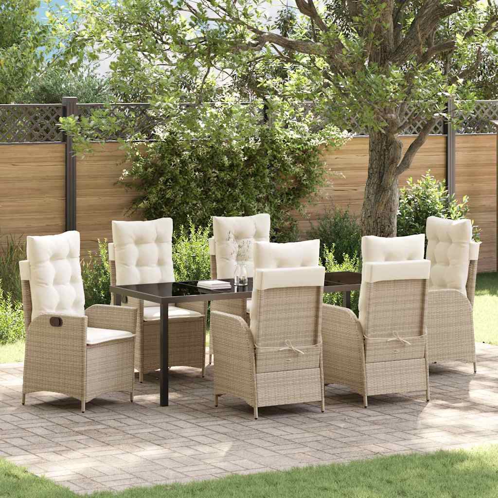 vidaXL Garden Dining Set with cushions 3 pcs Black poly rattan