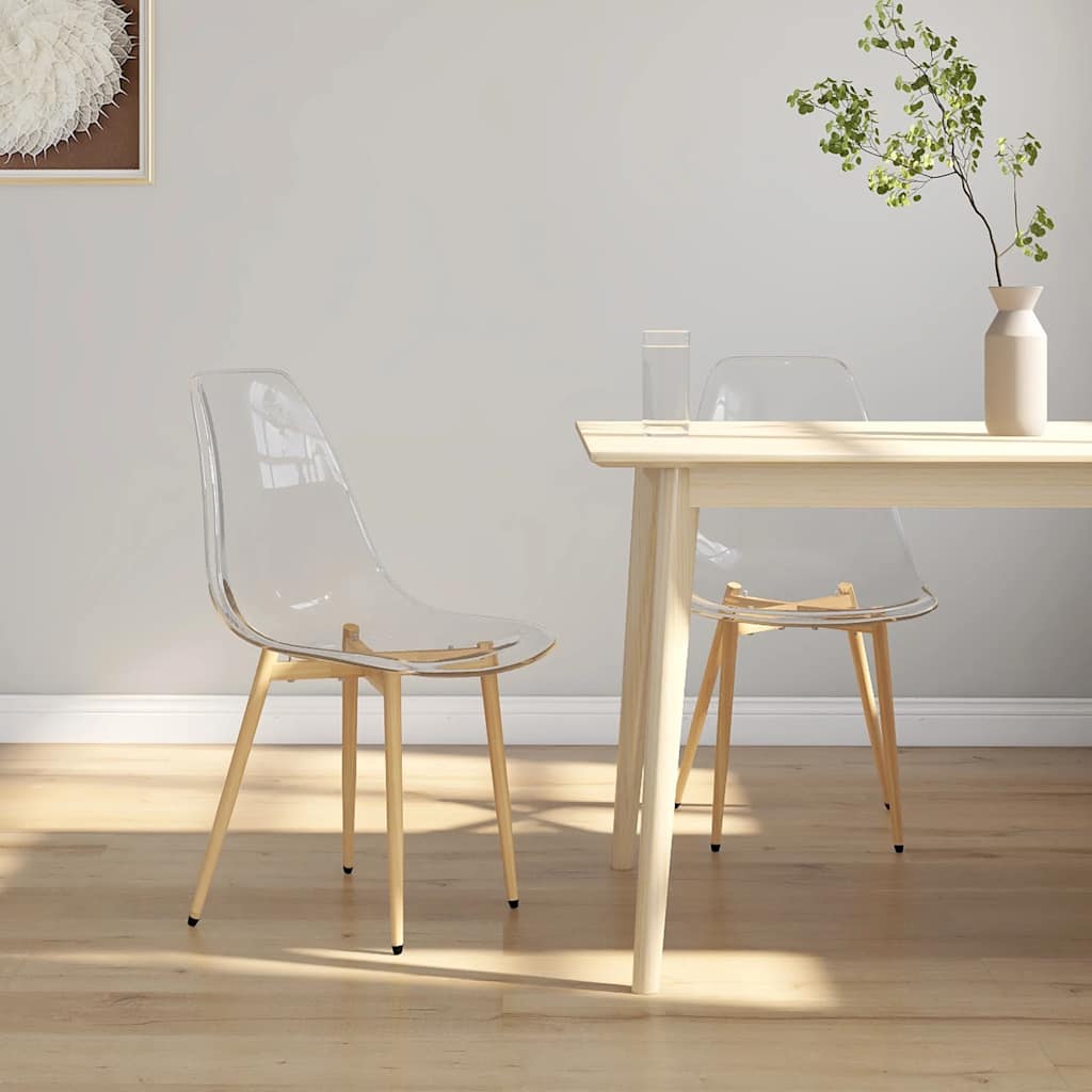 vidaXL Eetkamerstoelen 6 st PET transparant