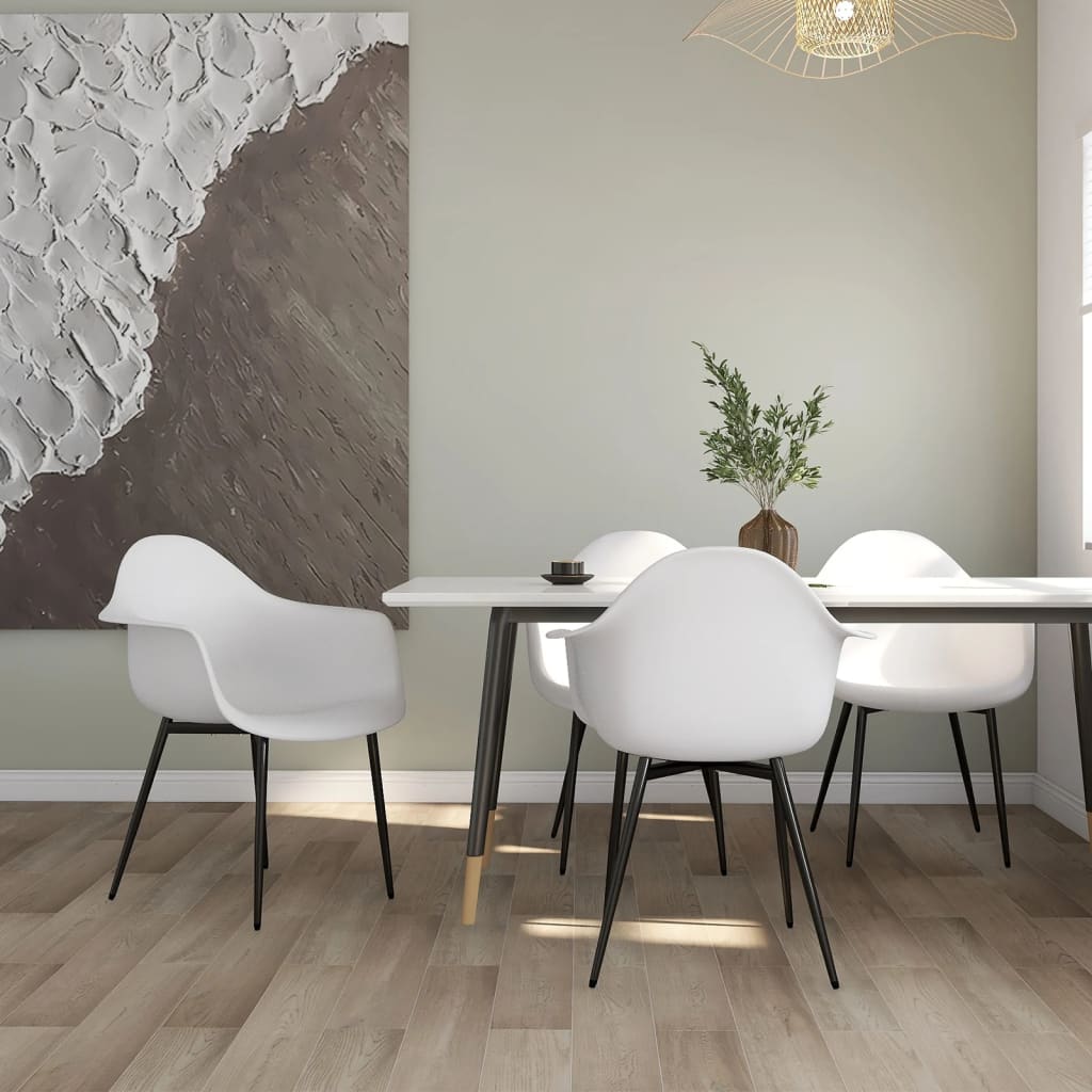 vidaXL Étages de chambre 6 st PP blanc