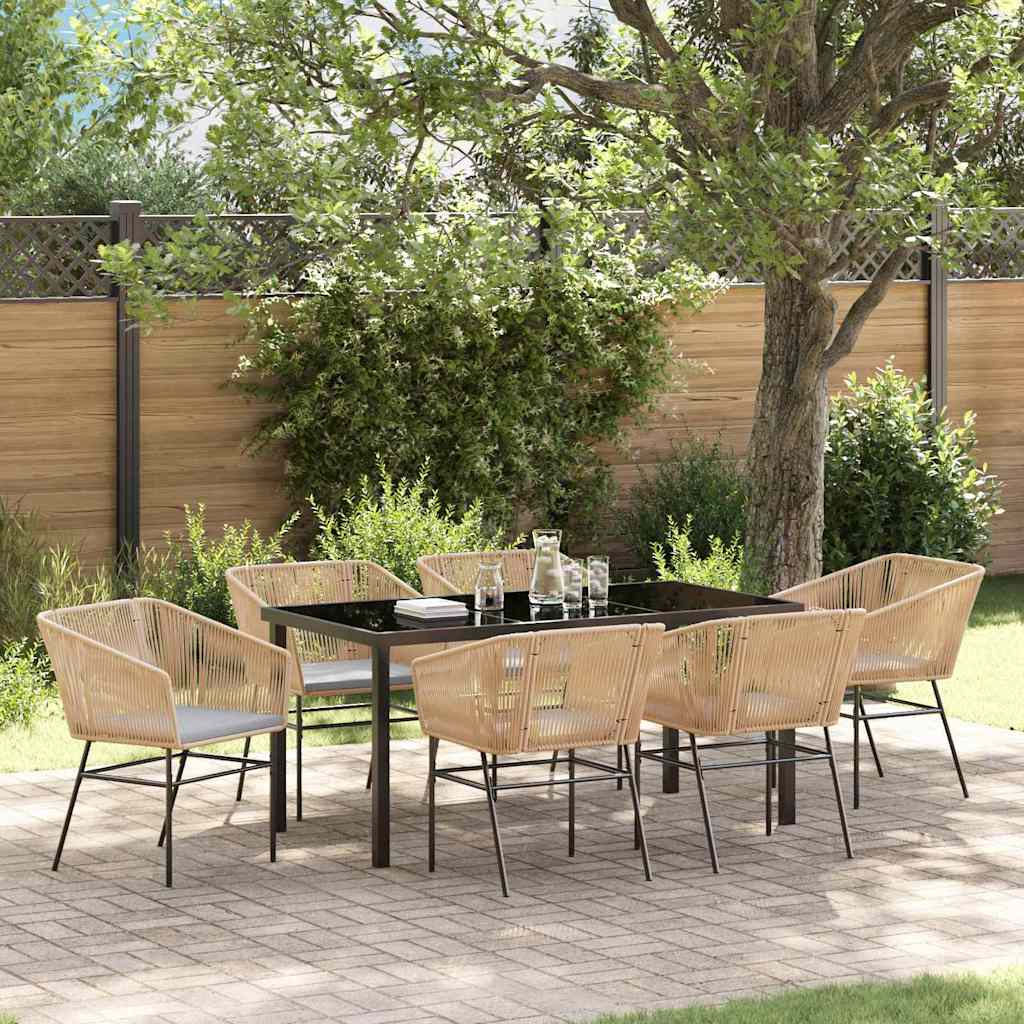 vidaXL Garden Dining Set with Cushions 3 pcs Black Powder-Coated Steel