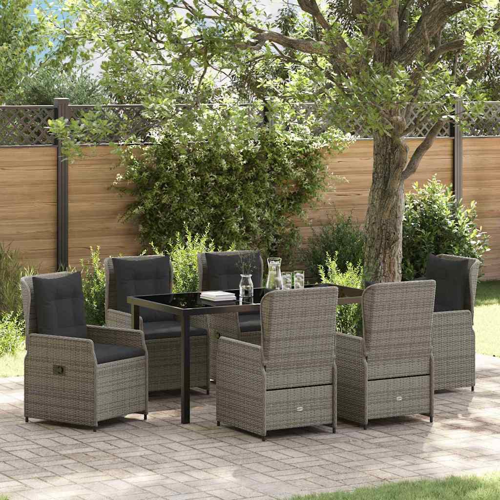 vidaXL Tuin Eettafel Set 3 pcs Zwart poly rattan