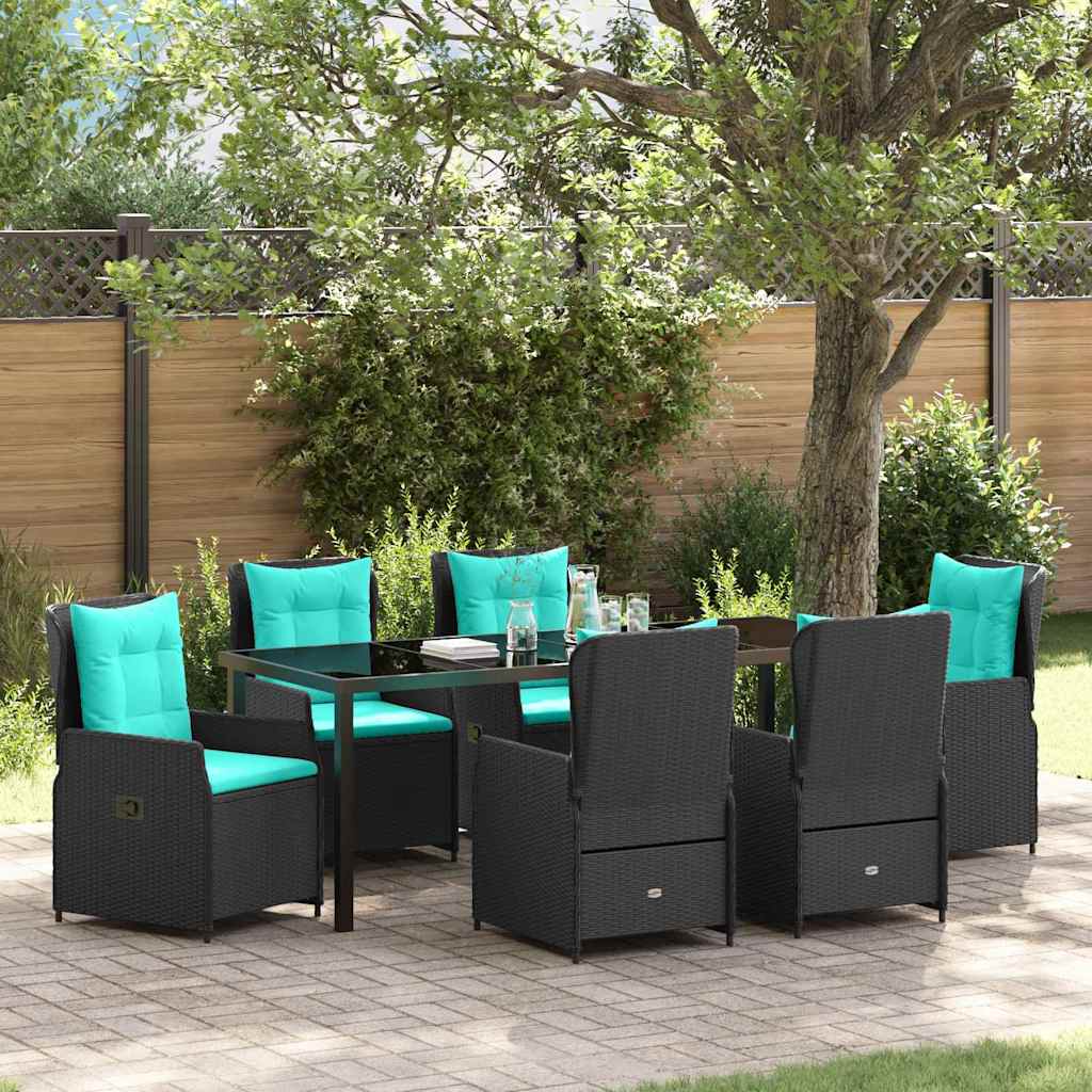 vidaXL Tuin Eettafel Set 3 pcs Bruin Poly rattan