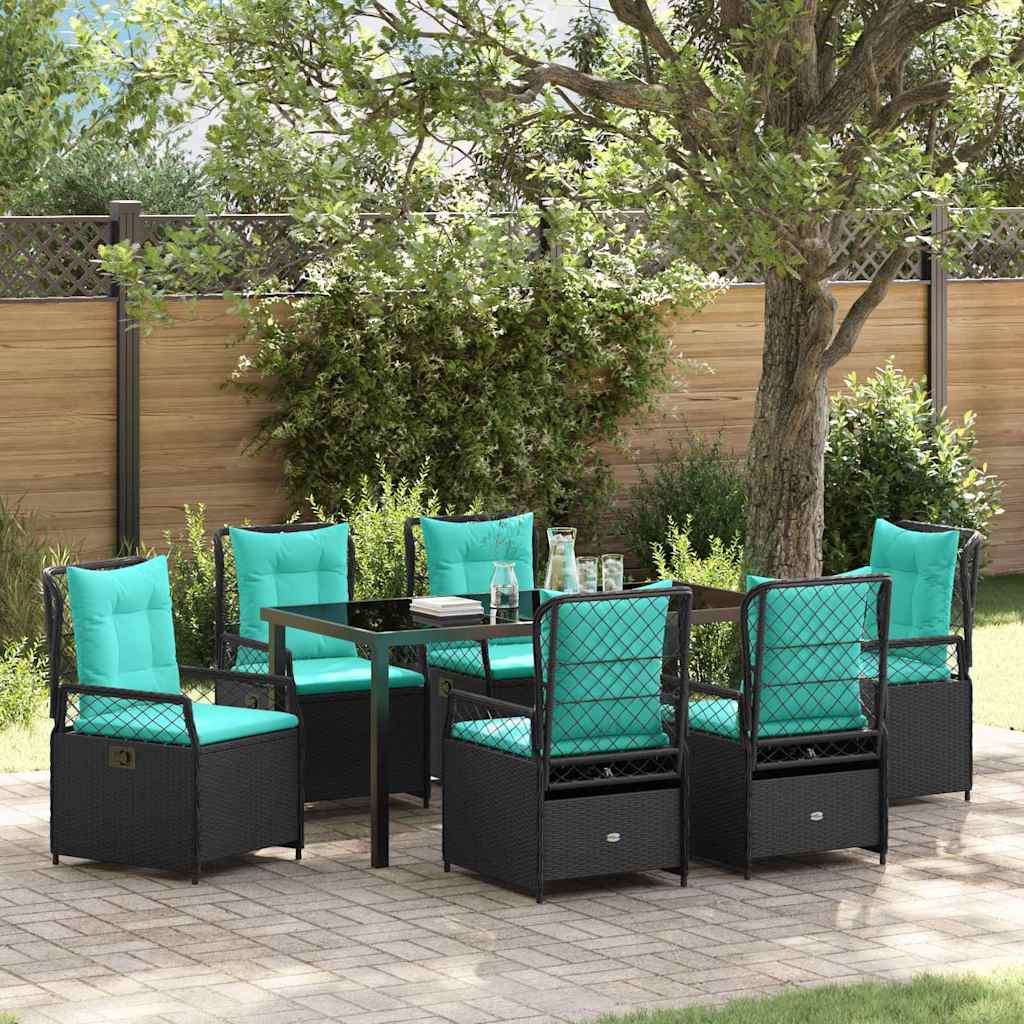 vidaXL Tuin Eettafel Set 3 pcs Bruin poly rattan