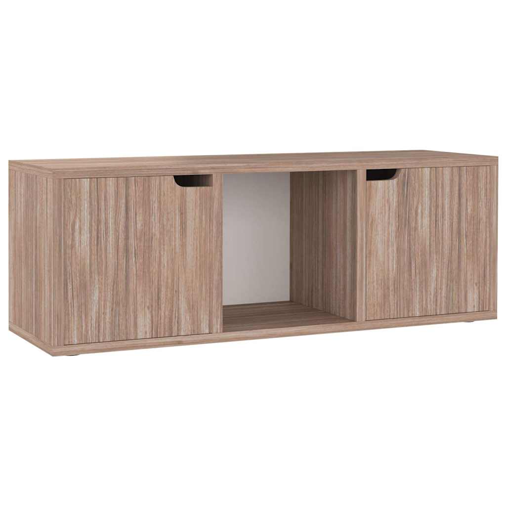 vidaXL Tv-meubel 88,5x27,5x30,5 cm bewerkt hout betongrijs