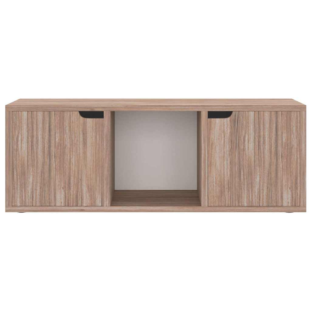 vidaXL Tv-meubel 88,5x27,5x30,5 cm bewerkt hout betongrijs