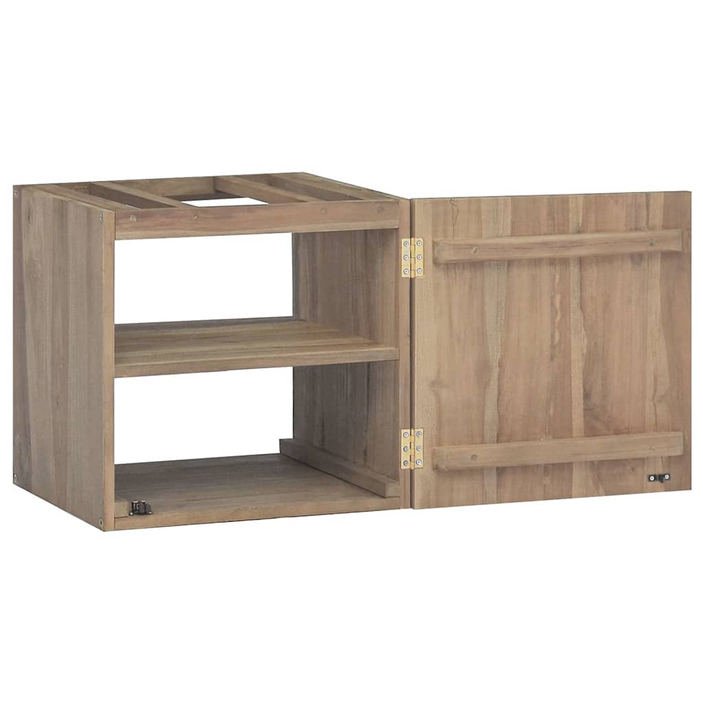 vidaXL Badkamerwandkast 46x25,5x40 cm massief teakhout