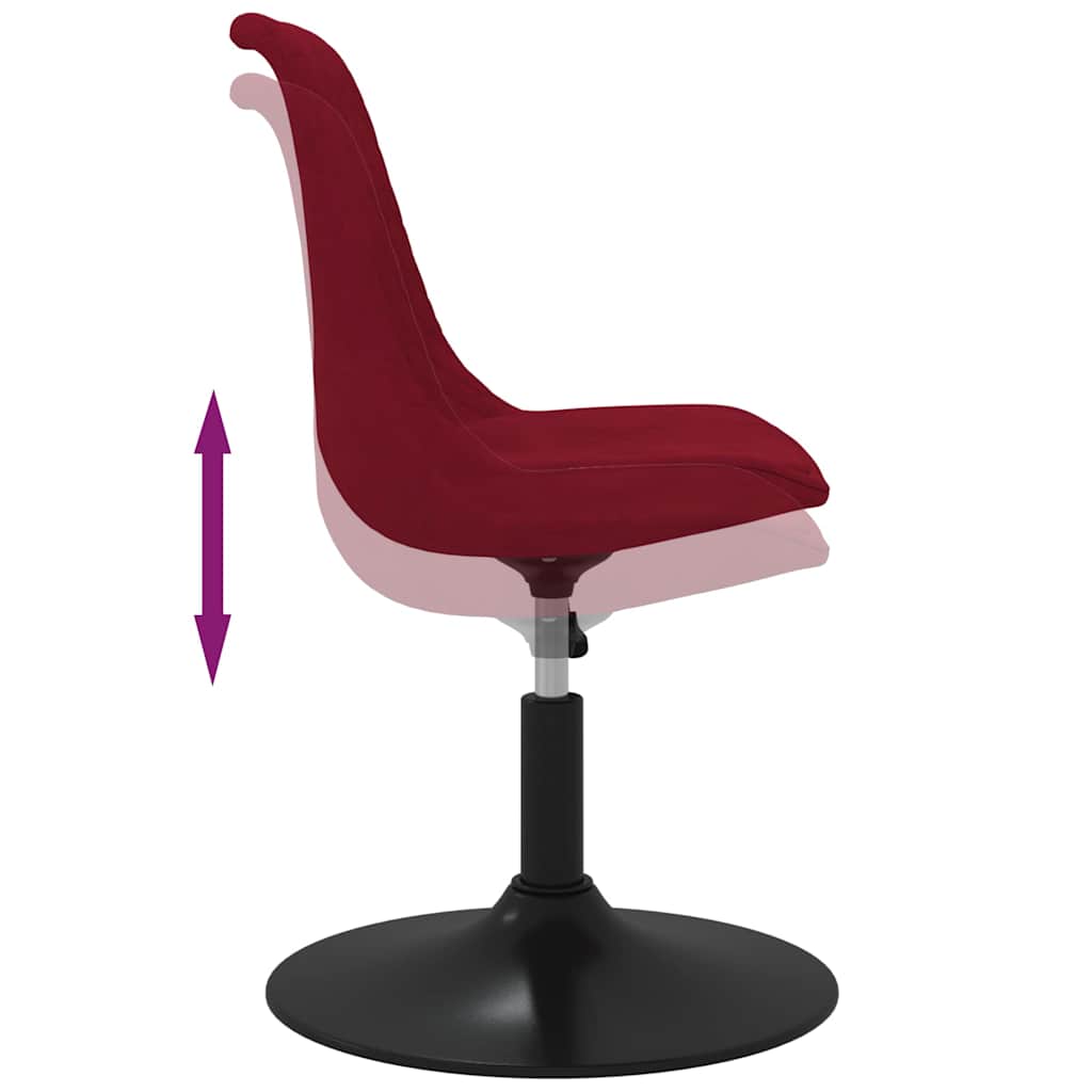 vidaXL Eetkamerstoelen draaibaar 4 st fluweel roze