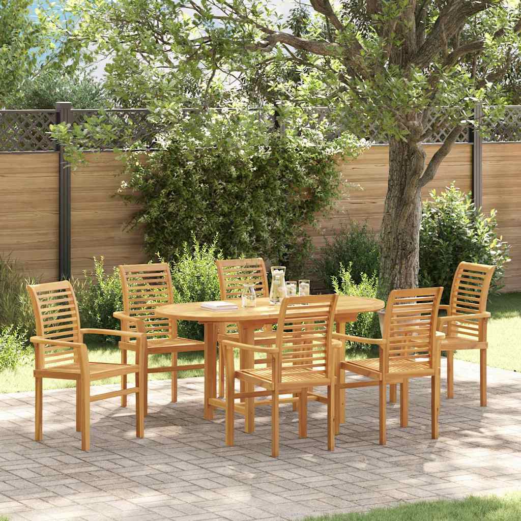 vidaXL Tuin Eettafel Set 5 pcs Bruin Massief Teakhout