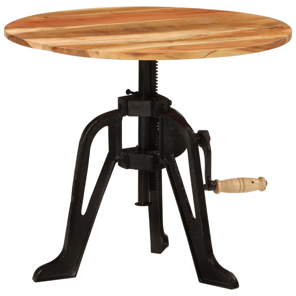 vidaXL Side Table 60x(42-63) cm Solid Reclaimed Wood and Cast Iron