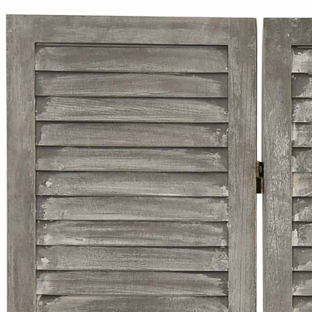 vidaXL Kamerscherm met 5 panelen 179x166 cm massief hout grijs
